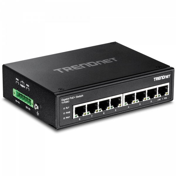 Switch TI-PG80 8-Port Hardened Industrial Gigabit PoE+