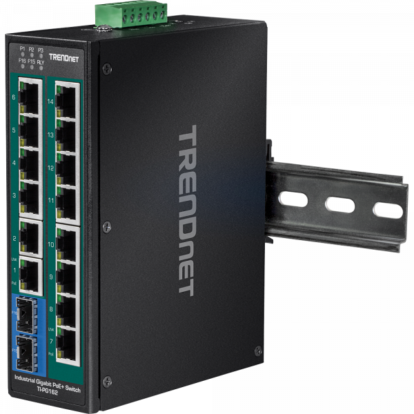 Switch TI-PG162 16-Port Industrial Gigabit PoE+